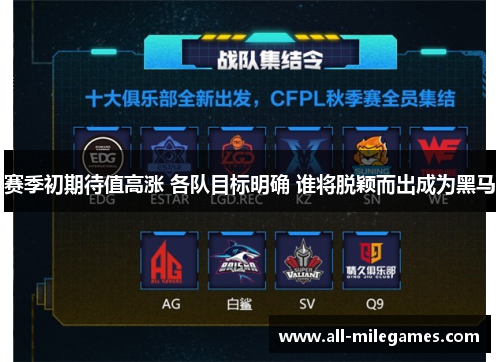 赛季初期待值高涨 各队目标明确 谁将脱颖而出成为黑马